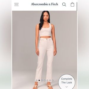 Abercrombie Curve Love Ultra High Rise Ankle Straight jean